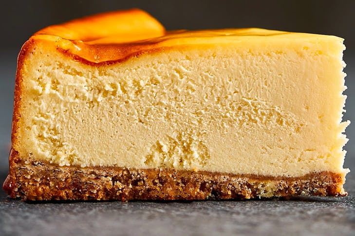 delicious slice of new york style cheesecake